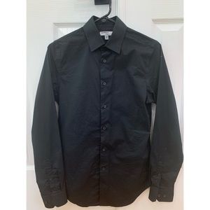 Express Men’s 1MX Black Dress Shirt (XS)
